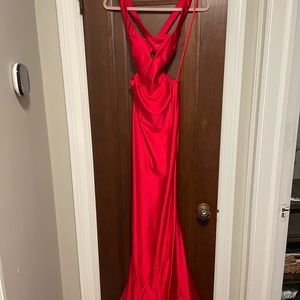 Red Prom Dress with Train
